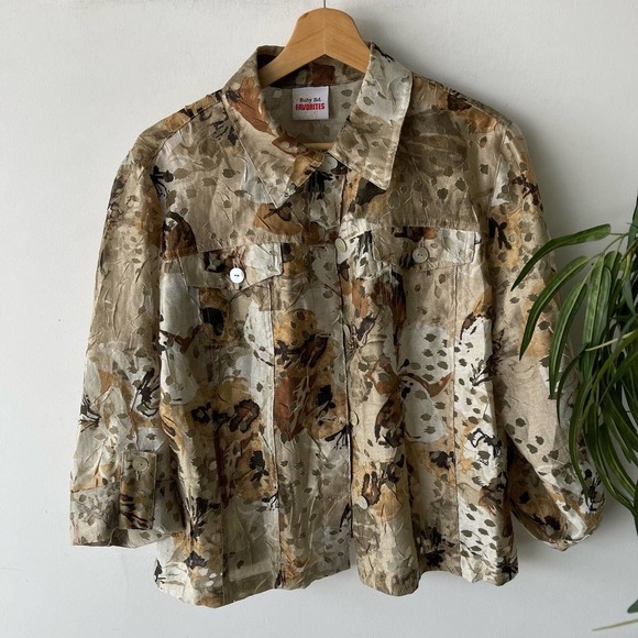 Ruby Rd Blouse Womens Medium Camo Hunting Camp Outdoors Longsleeve Button Down - Picture 1 of 11